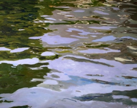 Ilse Gabbert, Kaagerplas_#1, lmalerei auf Leinwand, 110 x 140 cm, aus der Serie "Wasserbilder"