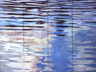 Ilse Gabbert, Lej Marsch, oil on canvas, 82,7 x 110,2 in, from the series "water paintings"
