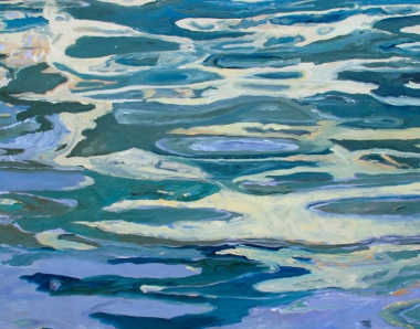 Ilse Gabbert, Inlesee, oil on canvas, 43,3 x 55,1 in, from the series "water paintings"