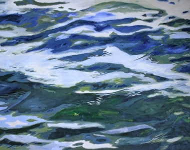 Ilse Gabbert, Kaagerplas #3, oil on canvas, 43,3 x 55,1 in, from the series "water paintings"