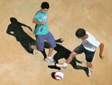 Ilse Gabbert, Casole, oil on canvas, 43,3 x 55,1 in, from the series "from above"
