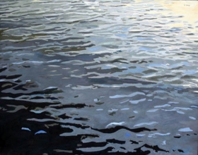 Ilse Gabbert, Westmeeren, lmalerei auf Leinwand, 110 x 140 cm, aus der Serie "Wasserbilder"