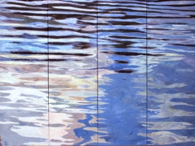 Ilse Gabbert, Lej Marsch, lmalerei auf Leinwand, 210 x 280 cm, aus der Serie "Wasserbilder"