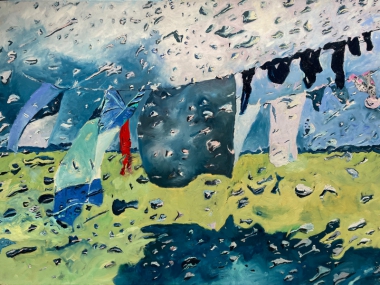 Rainy Day, l auf Leinwand, 110 x 160 cm, 2022